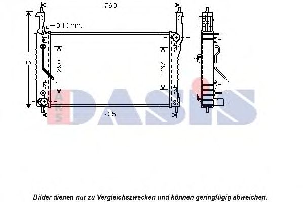 Imagine Radiator, racire motor AKS DASIS 150079N