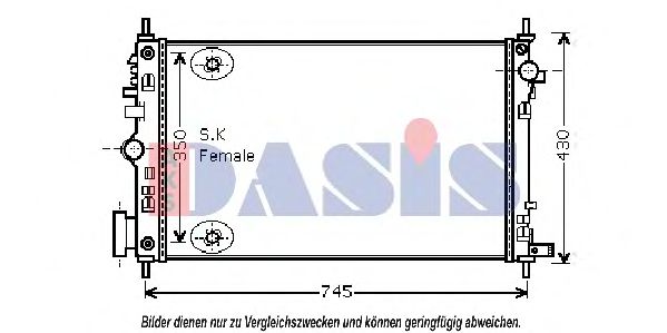 Imagine Radiator, racire motor AKS DASIS 150095N