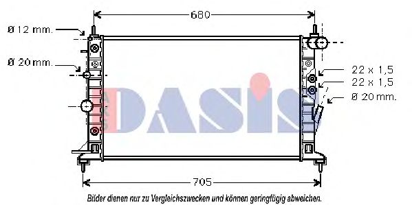 Imagine Radiator, racire motor AKS DASIS 151320N