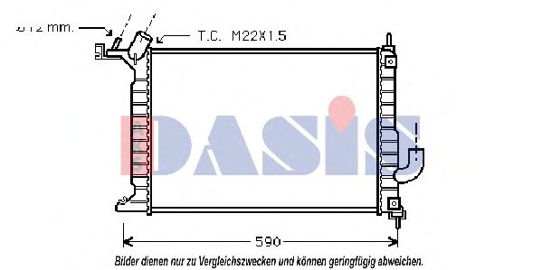 Imagine Radiator, racire motor AKS DASIS 151550N