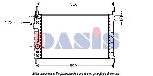 Imagine Radiator, racire motor AKS DASIS 151560N