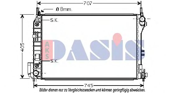 Imagine Radiator, racire motor AKS DASIS 152007N