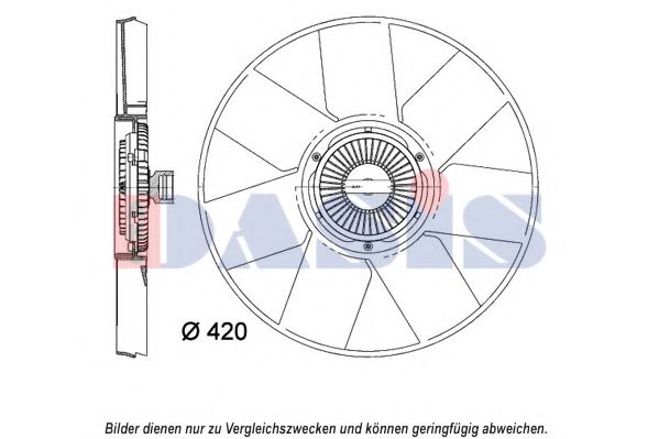 Ventilator, radiator AKS DASIS 158113N