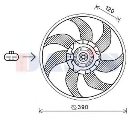 Imagine Ventilator, radiator AKS DASIS 158117N