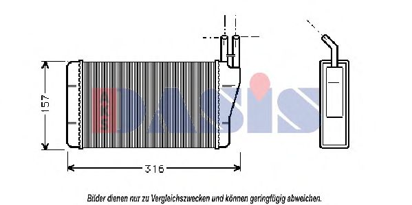 Imagine Schimbator caldura, incalzire habitaclu AKS DASIS 159010N