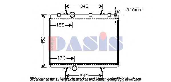 Imagine Radiator, racire motor AKS DASIS 160011N