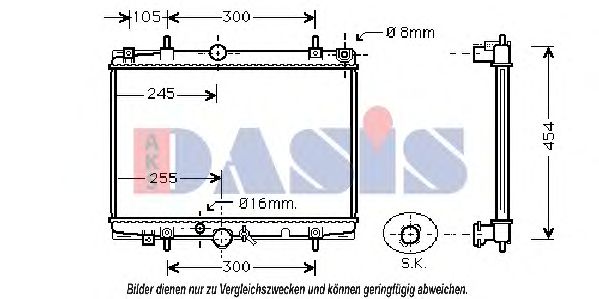 Imagine Radiator, racire motor AKS DASIS 160017N