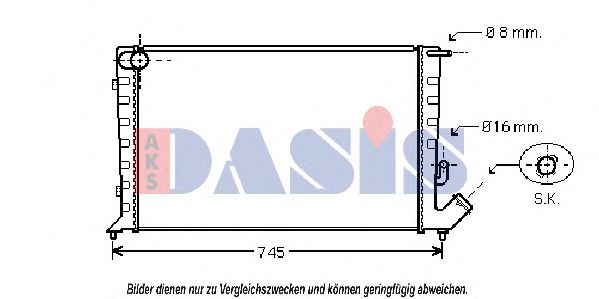 Imagine Radiator, racire motor AKS DASIS 160035N
