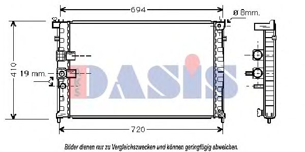 Imagine Radiator, racire motor AKS DASIS 160041N