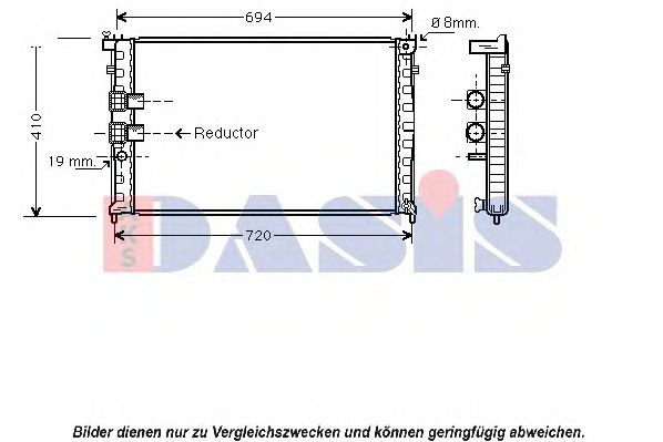 Imagine Radiator, racire motor AKS DASIS 160081N