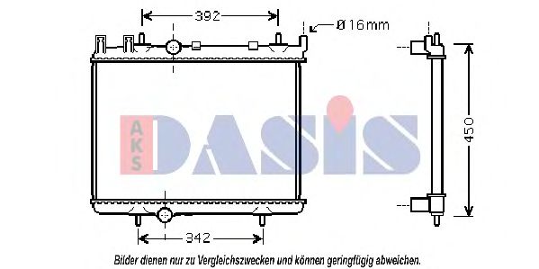 Imagine Radiator, racire motor AKS DASIS 160084N