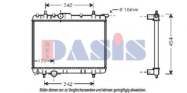 Imagine Radiator, racire motor AKS DASIS 160098N