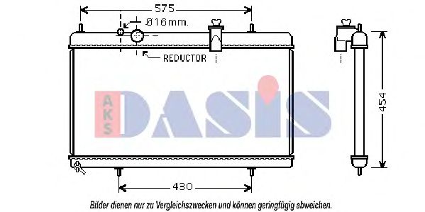 Imagine Radiator, racire motor AKS DASIS 160102N