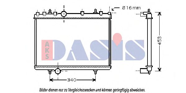 Imagine Radiator, racire motor AKS DASIS 160105N