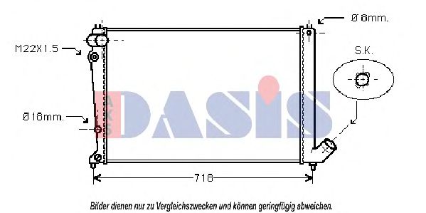 Imagine Radiator, racire motor AKS DASIS 160260N