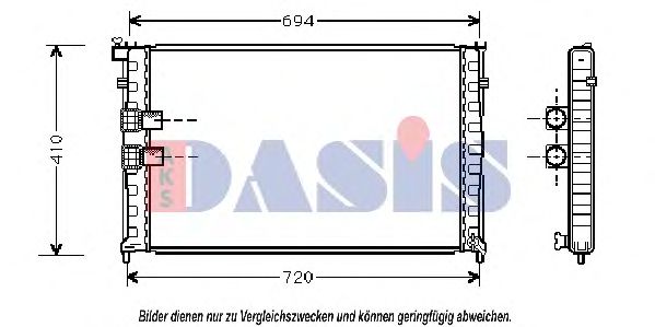 Imagine Radiator, racire motor AKS DASIS 160480N