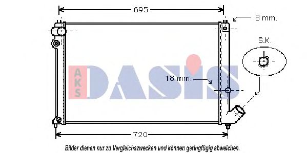 Imagine Radiator, racire motor AKS DASIS 161810N