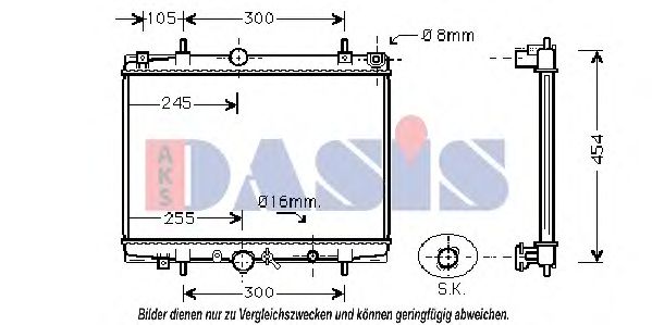 Imagine Radiator, racire motor AKS DASIS 161830N