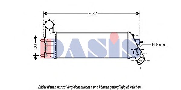 Imagine Intercooler, compresor AKS DASIS 167002N