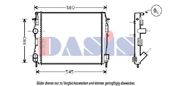 Imagine Radiator, racire motor AKS DASIS 180011N