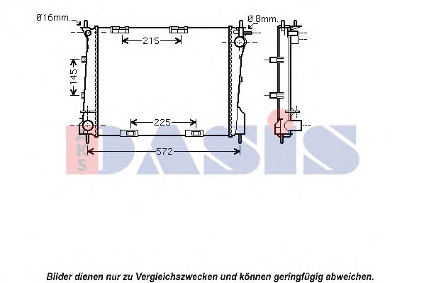 Imagine Radiator, racire motor AKS DASIS 180062N