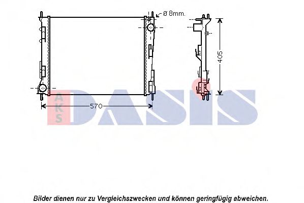 Imagine Radiator, racire motor AKS DASIS 180063N