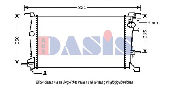 Imagine Radiator, racire motor AKS DASIS 180066N