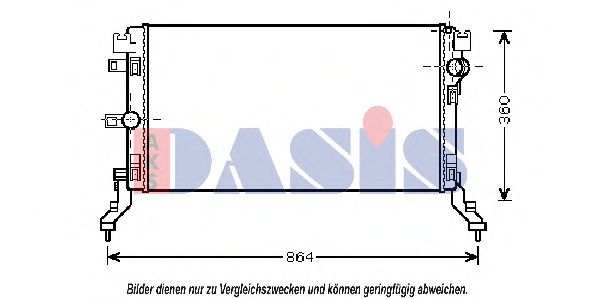 Imagine Radiator, racire motor AKS DASIS 180069N