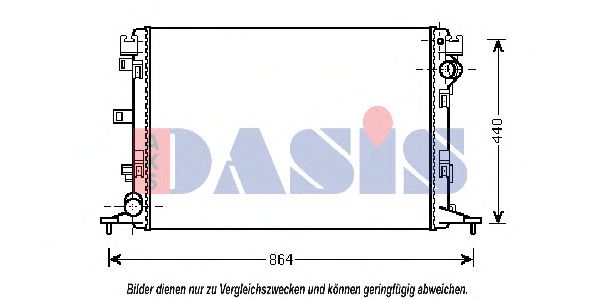 Imagine Radiator, racire motor AKS DASIS 180072N