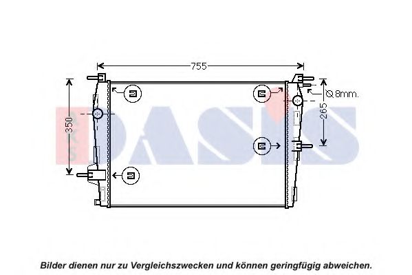 Imagine Radiator, racire motor AKS DASIS 180102N