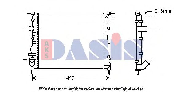 Imagine Radiator, racire motor AKS DASIS 181810N