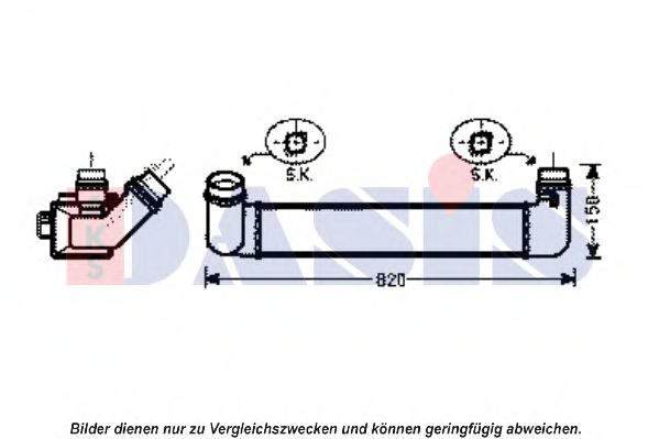 Imagine Intercooler, compresor AKS DASIS 187025N