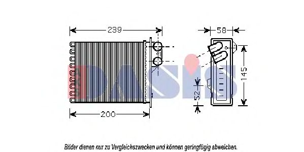 Imagine Schimbator caldura, incalzire habitaclu AKS DASIS 189002N