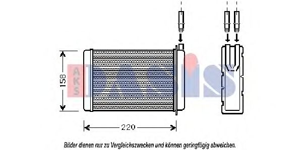 Imagine Schimbator caldura, incalzire habitaclu AKS DASIS 189008N