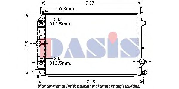 Imagine Radiator, racire motor AKS DASIS 190013N