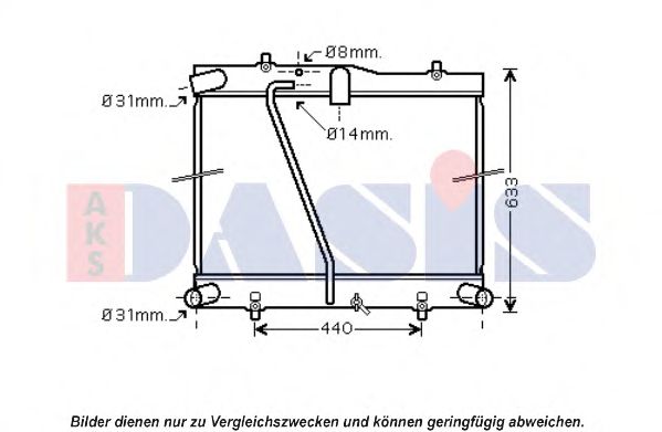 Imagine Radiator, racire motor AKS DASIS 210235N