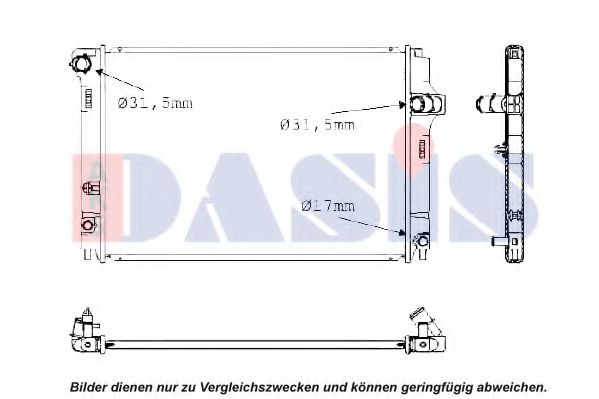 Imagine Radiator, racire motor AKS DASIS 210255N