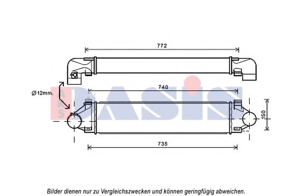 Imagine Intercooler, compresor AKS DASIS 227001N