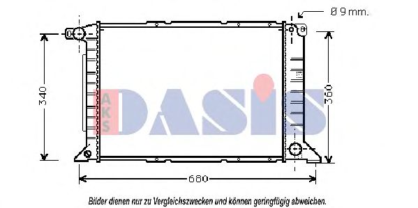 Imagine Radiator, racire motor AKS DASIS 250360N