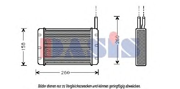 Imagine Schimbator caldura, incalzire habitaclu AKS DASIS 259050N