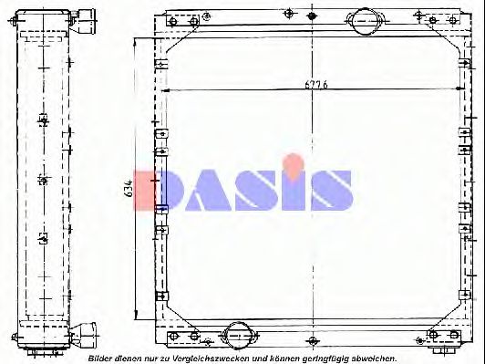 Radiator, racire motor AKS DASIS 261220T