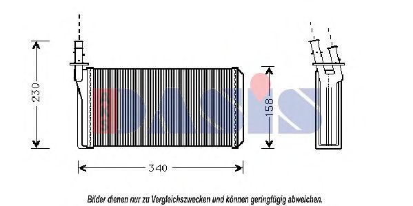 Imagine Schimbator caldura, incalzire habitaclu AKS DASIS 309020N