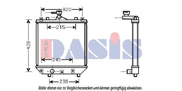 Imagine Radiator, racire motor AKS DASIS 322004N