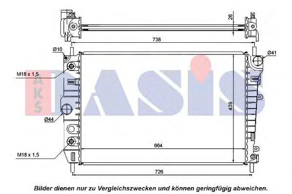 Imagine Radiator, racire motor AKS DASIS 370013N