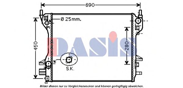 Imagine Radiator, racire motor AKS DASIS 370050N