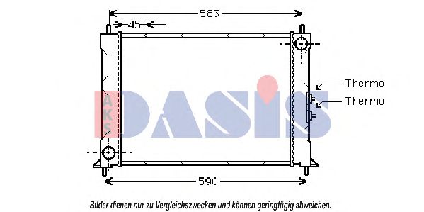 Imagine Radiator, racire motor AKS DASIS 370390N