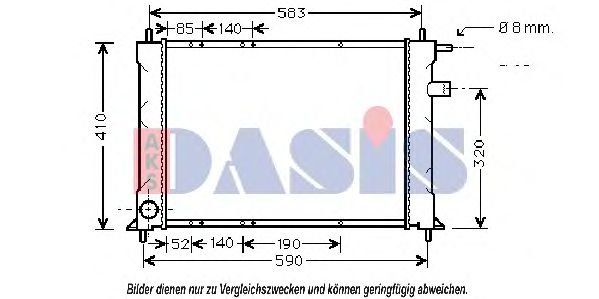 Imagine Radiator, racire motor AKS DASIS 370620N