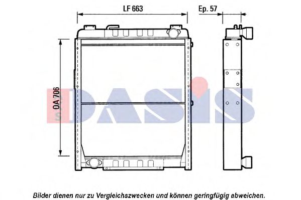 Radiator, racire motor AKS DASIS 400250T