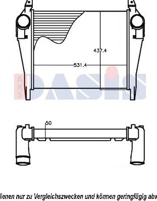 Imagine Intercooler, compresor AKS DASIS 407007N