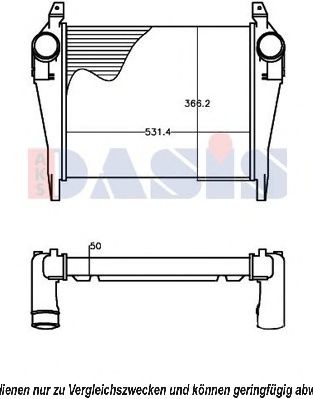 Imagine Intercooler, compresor AKS DASIS 407008N